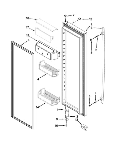 Refrigerator door parts