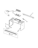 Cabinet and installation parts