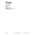 Whirlpool WRF736SDAF10 cover sheet diagram
