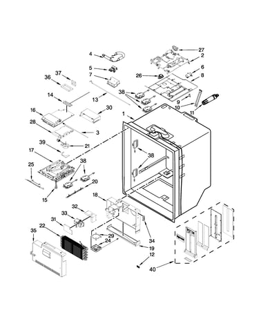 Refrigerator liner parts