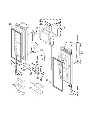 Refrigerator door parts