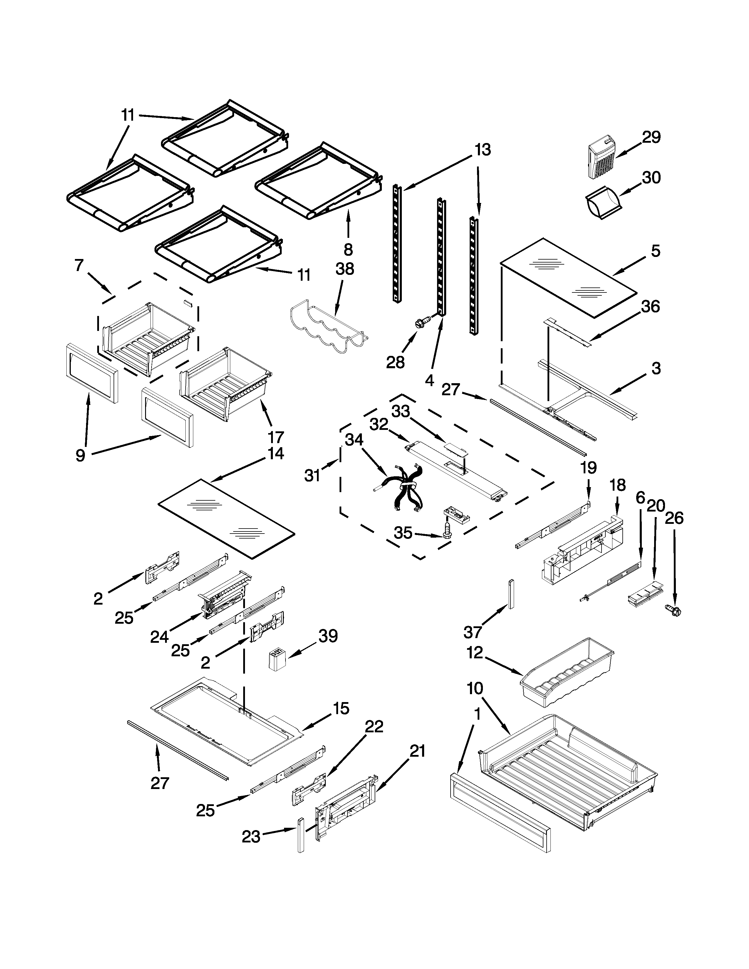 Shelf parts