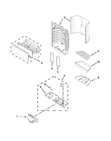 Dispenser front parts