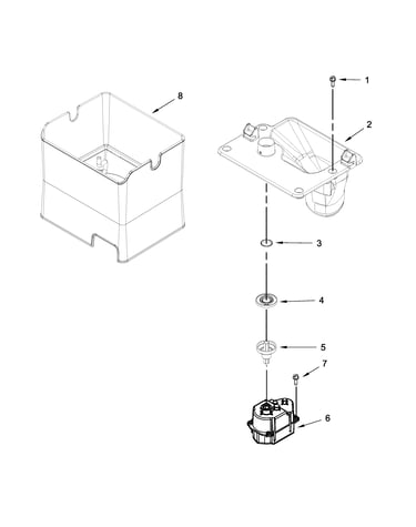 Motor and ice container parts