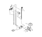 Whirlpool WDF310PAAB5 fill, drain and overfill parts diagram