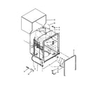 Whirlpool WDF310PAAB5 tub and frame parts diagram