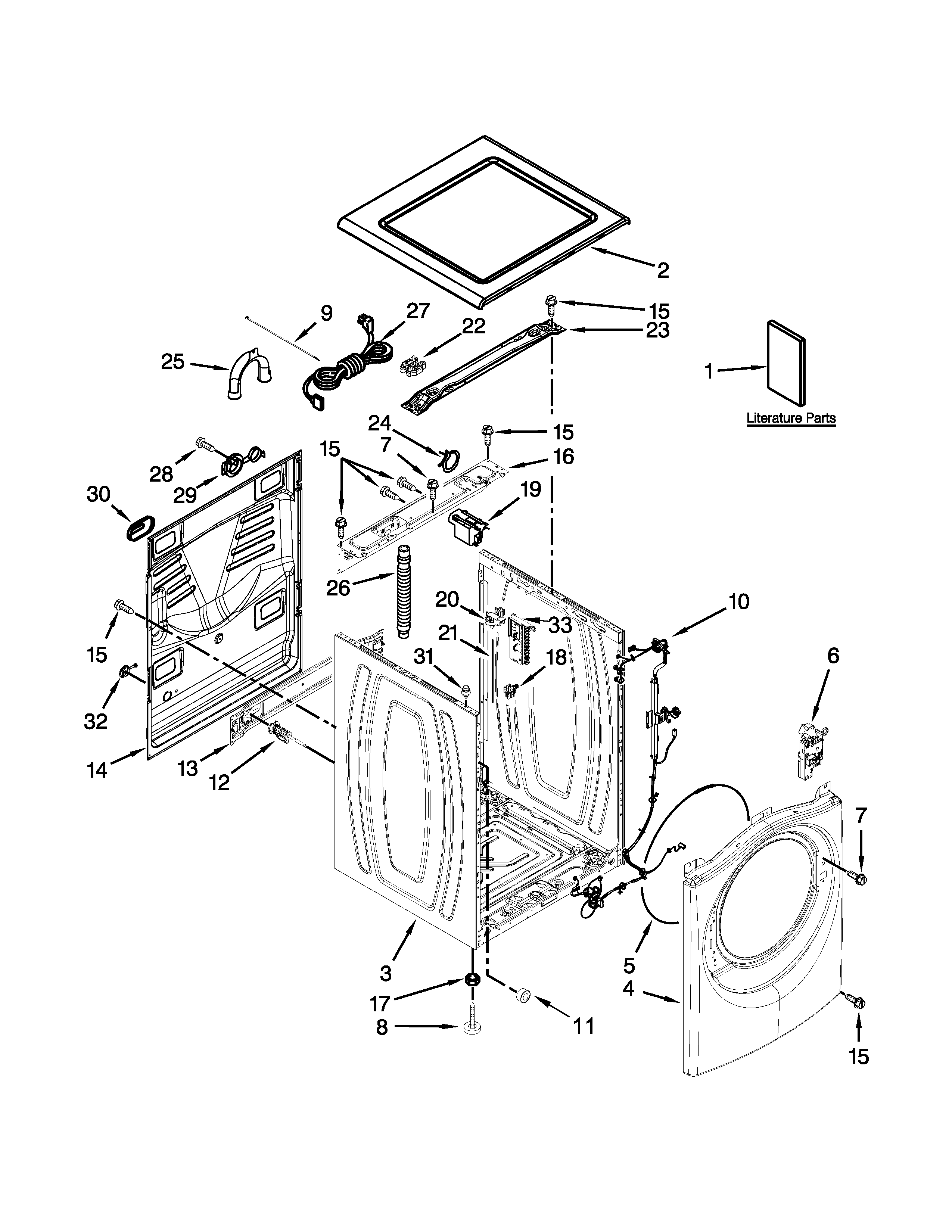 TOP AND CABINET PARTS