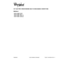Whirlpool YWFE710H0BW1 cover sheet diagram