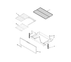 Whirlpool YWFE710H0BS1 drawer and rack parts diagram