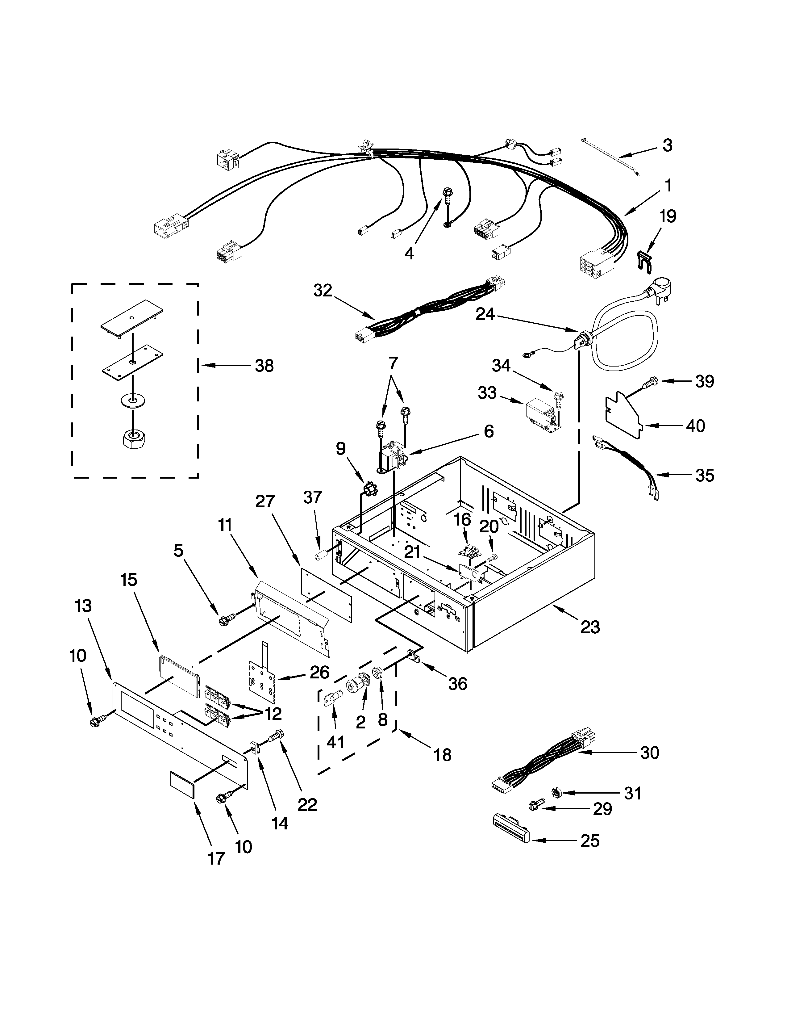 Control panel and separator parts