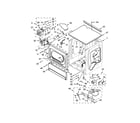 Maytag MLG25PRAWW0 upper cabinet and front panel parts diagram