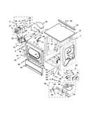Upper cabinet and front panel parts