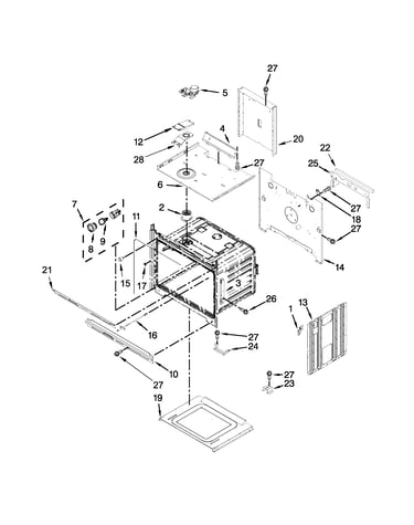 Upper oven parts