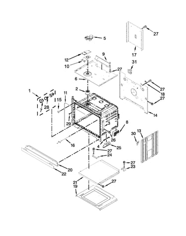 Lower oven parts