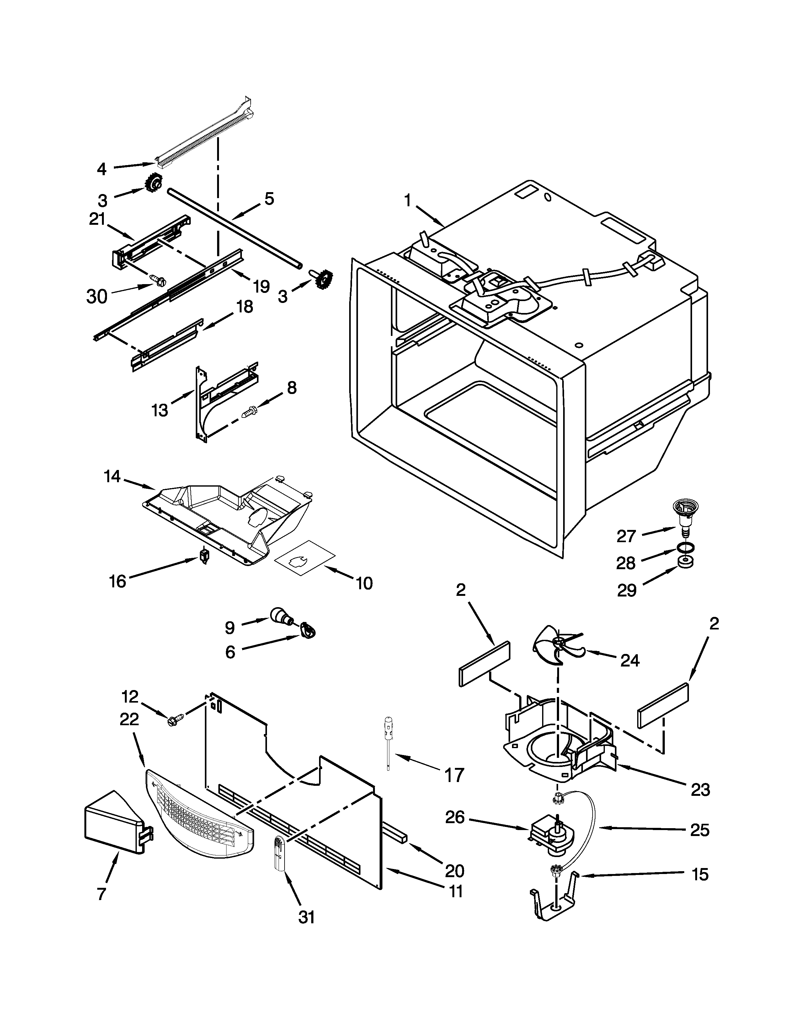 FREEZER LINER PARTS