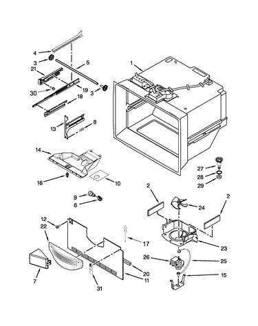 Freezer liner parts