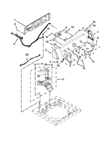 Controls and water inlet parts
