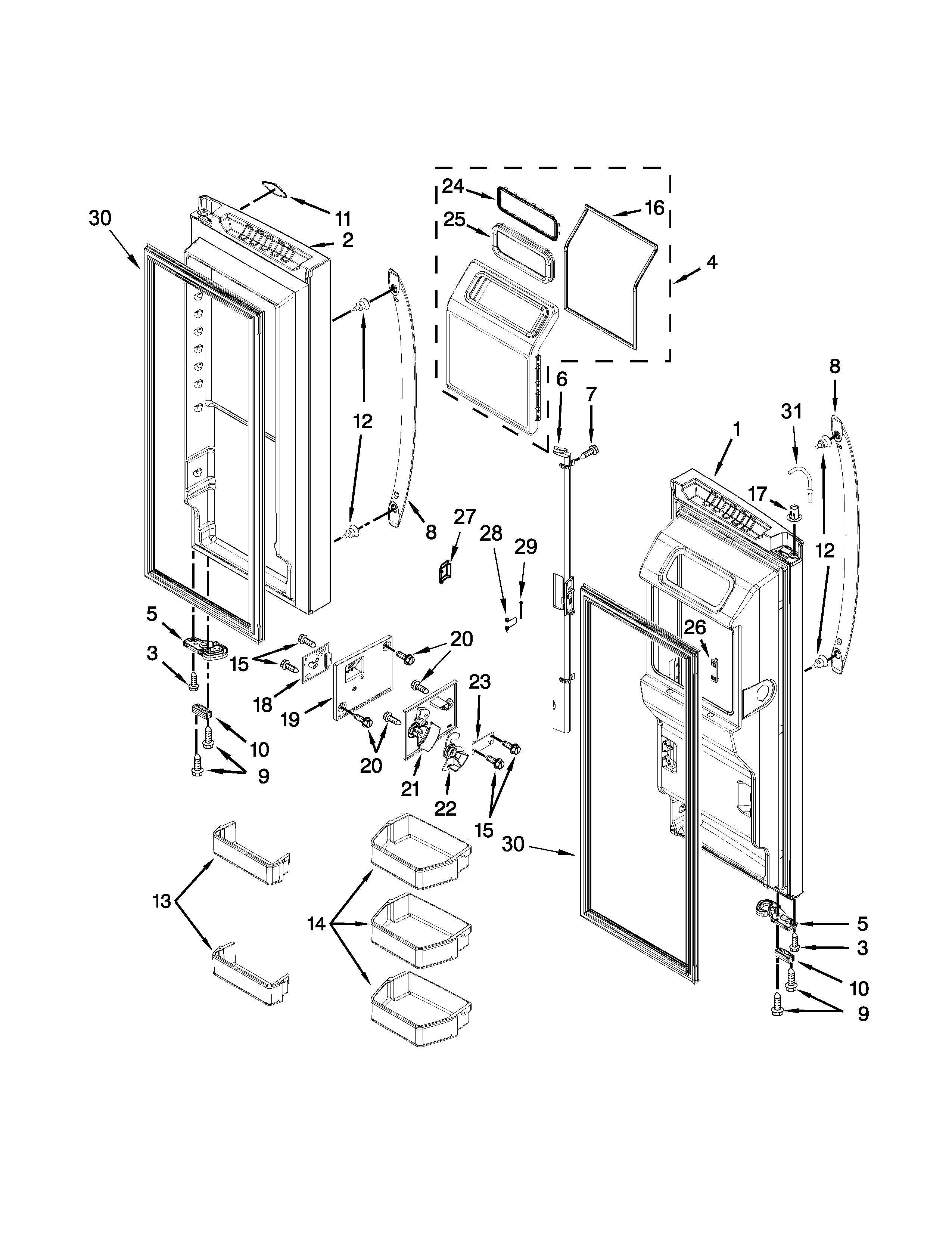 REFRIGERATOR DOOR PARTS