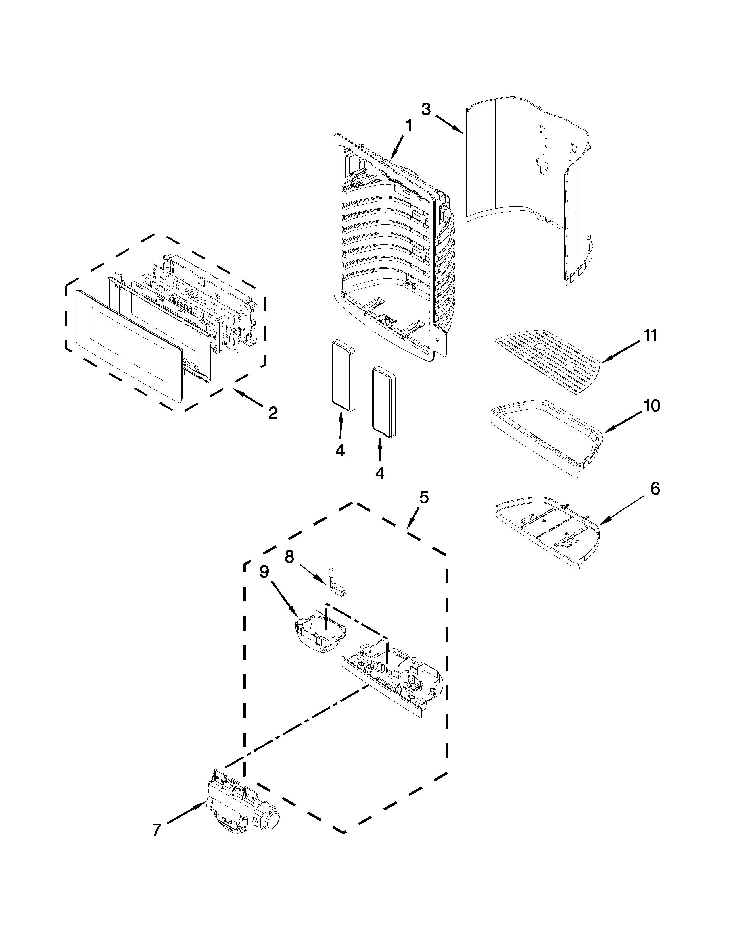 DISPENSER FRONT PARTS