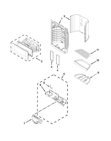 Dispenser front parts
