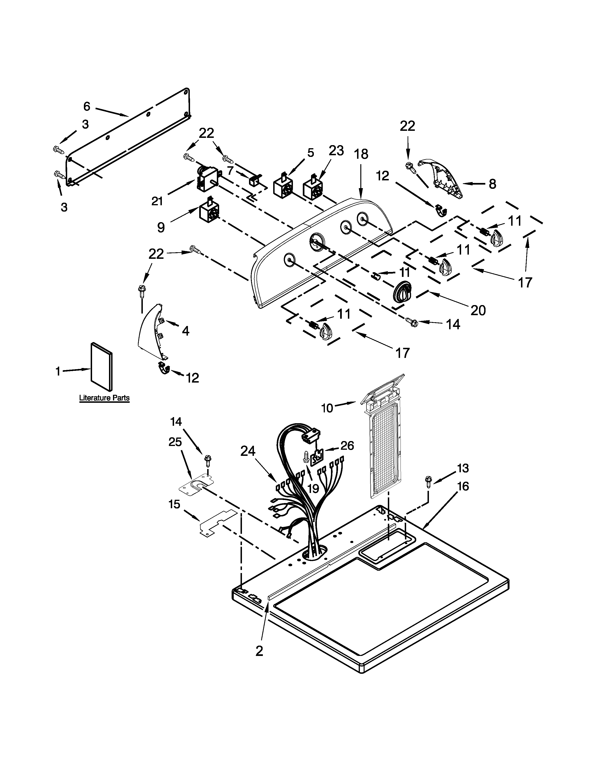 Top and console parts