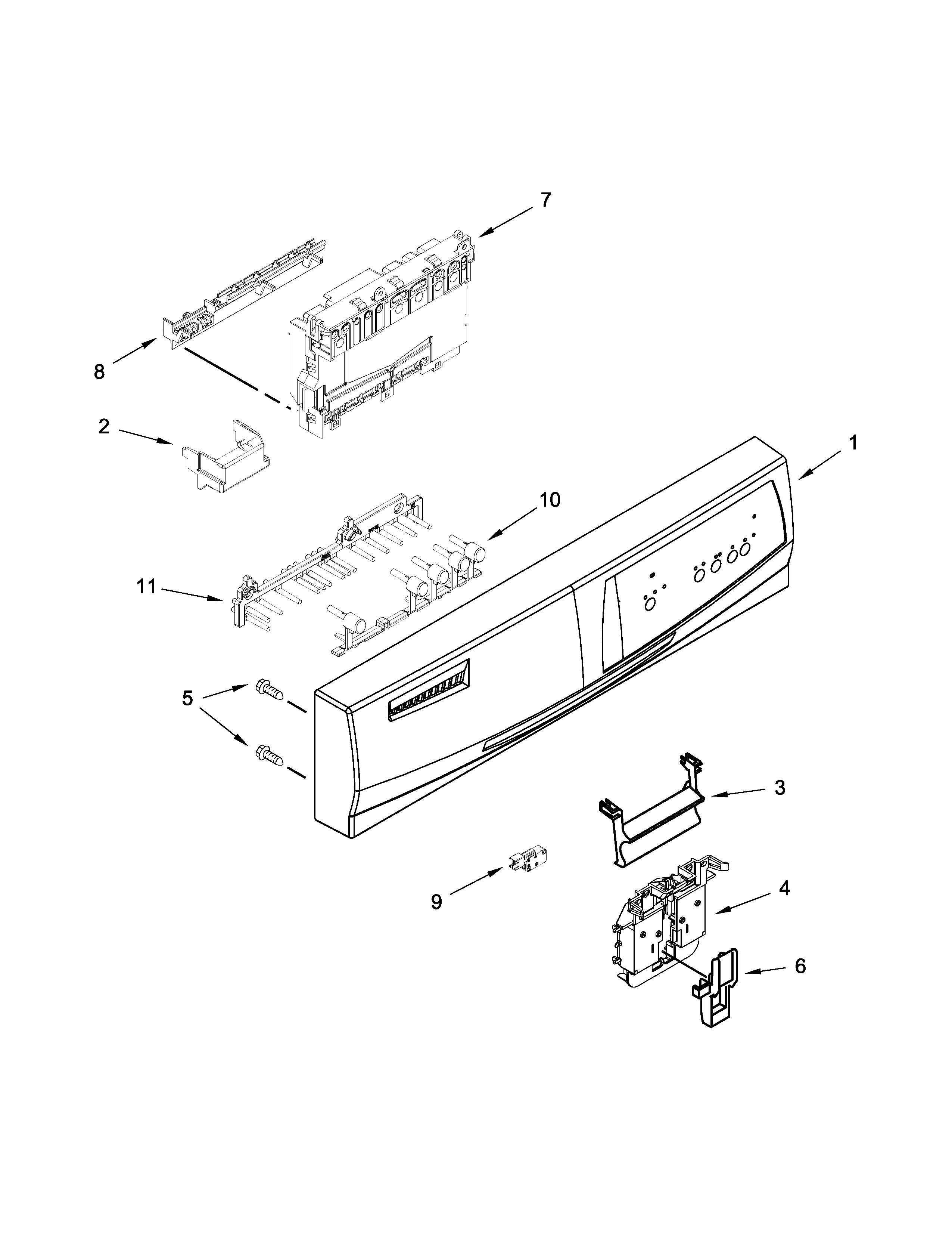 CONTROL PANEL AND LATCH PARTS