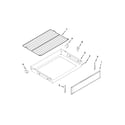 Maytag MER8680BW0 drawer and rack parts diagram