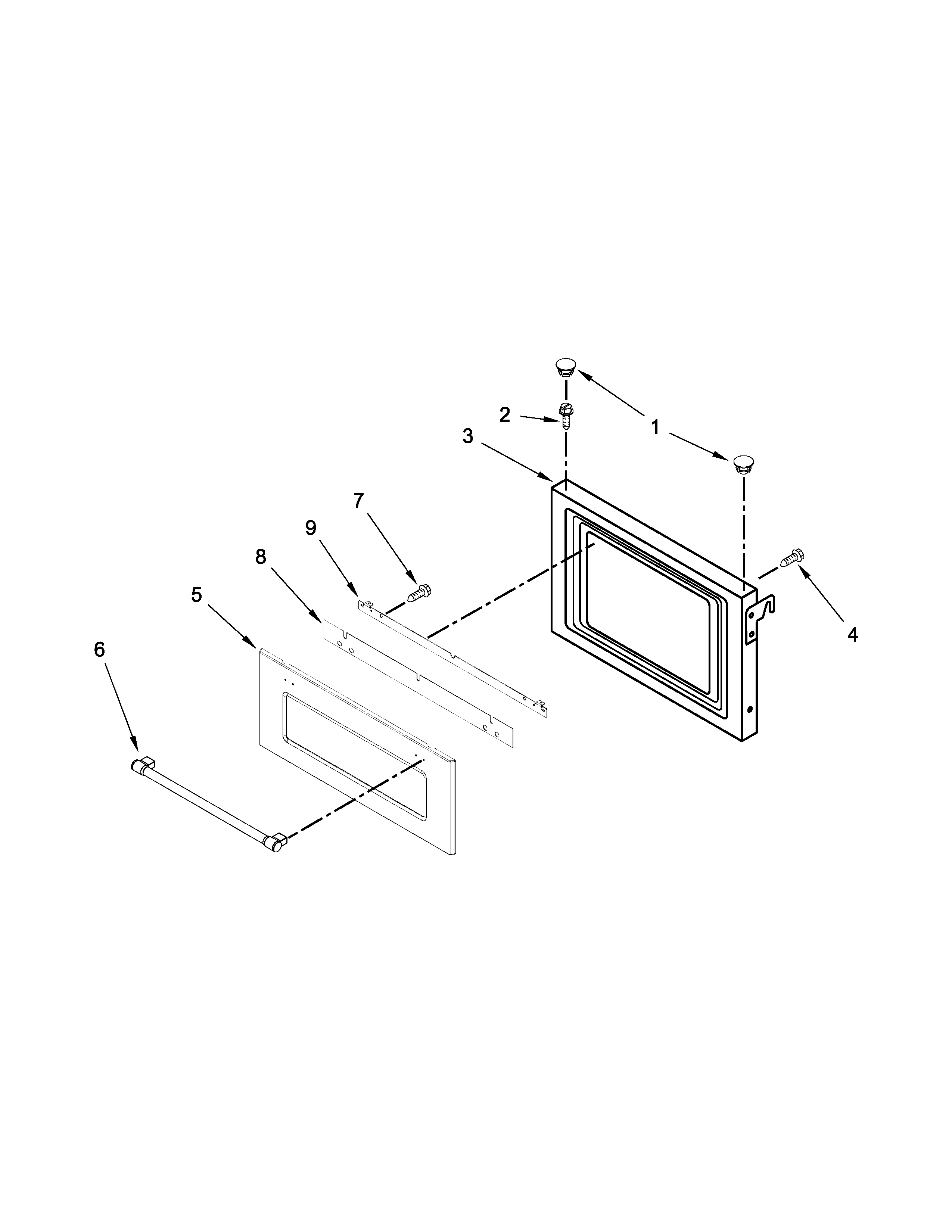 Microwave door parts