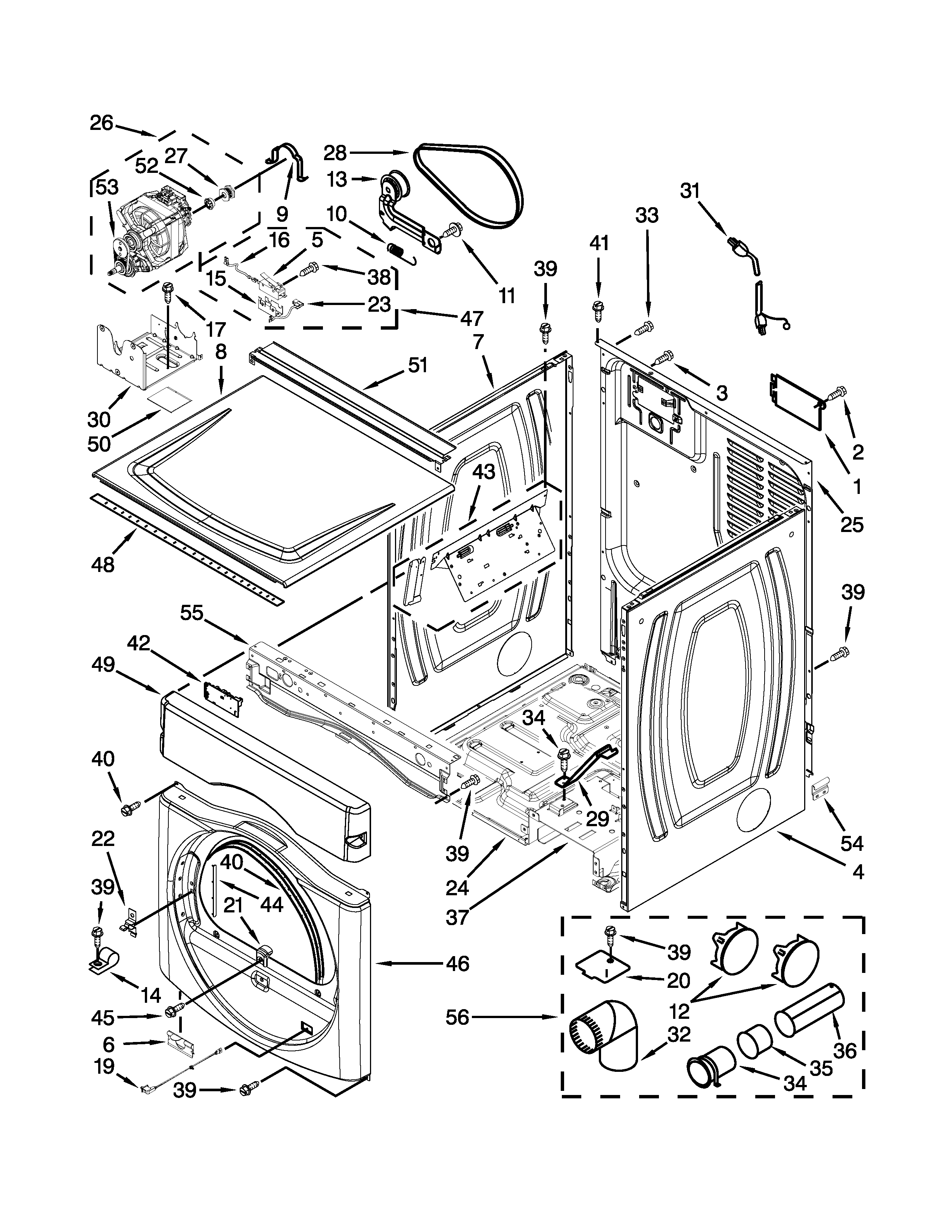 DRYER CABINET PARTS