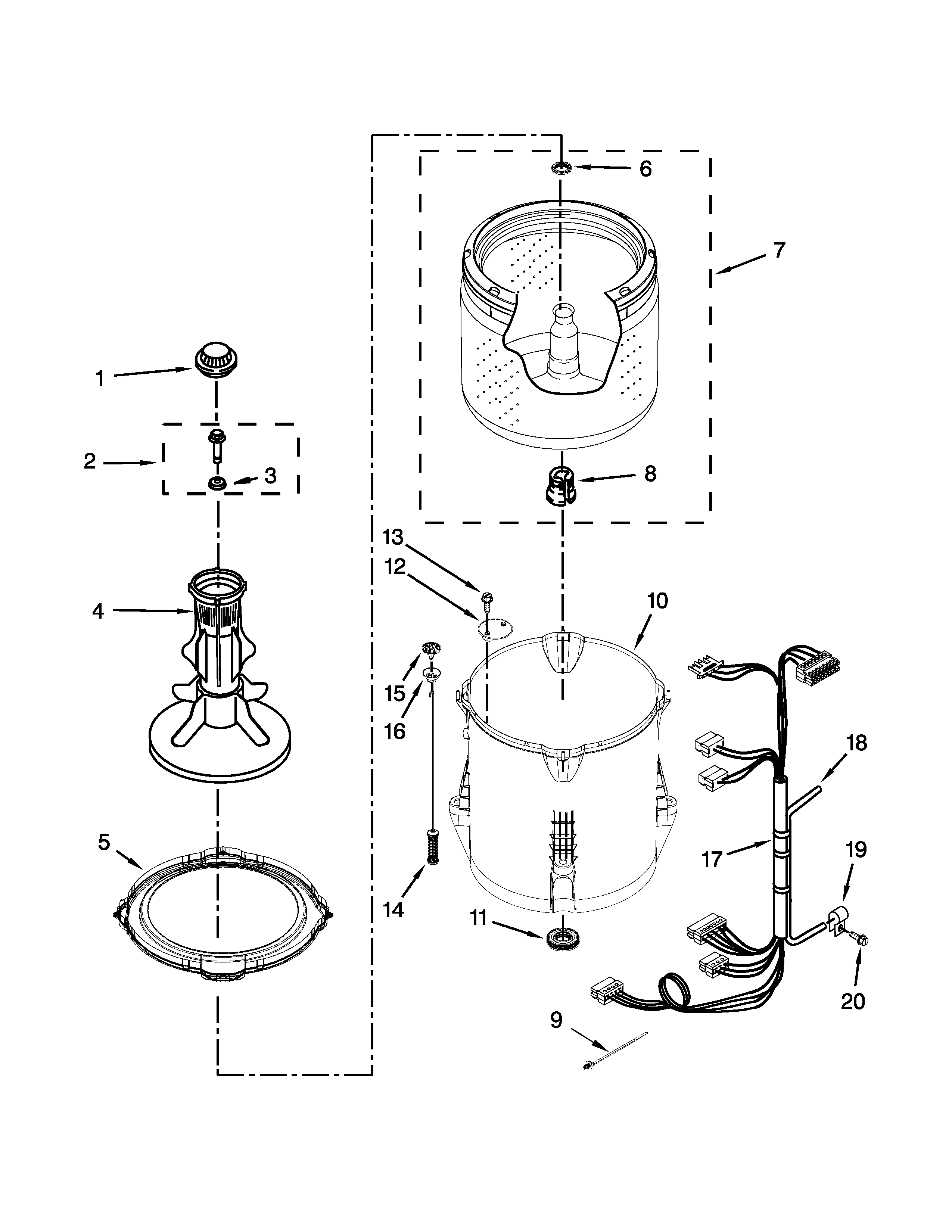 Basket and tub parts