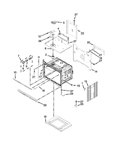 Upper oven parts
