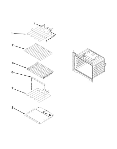 Internal oven parts