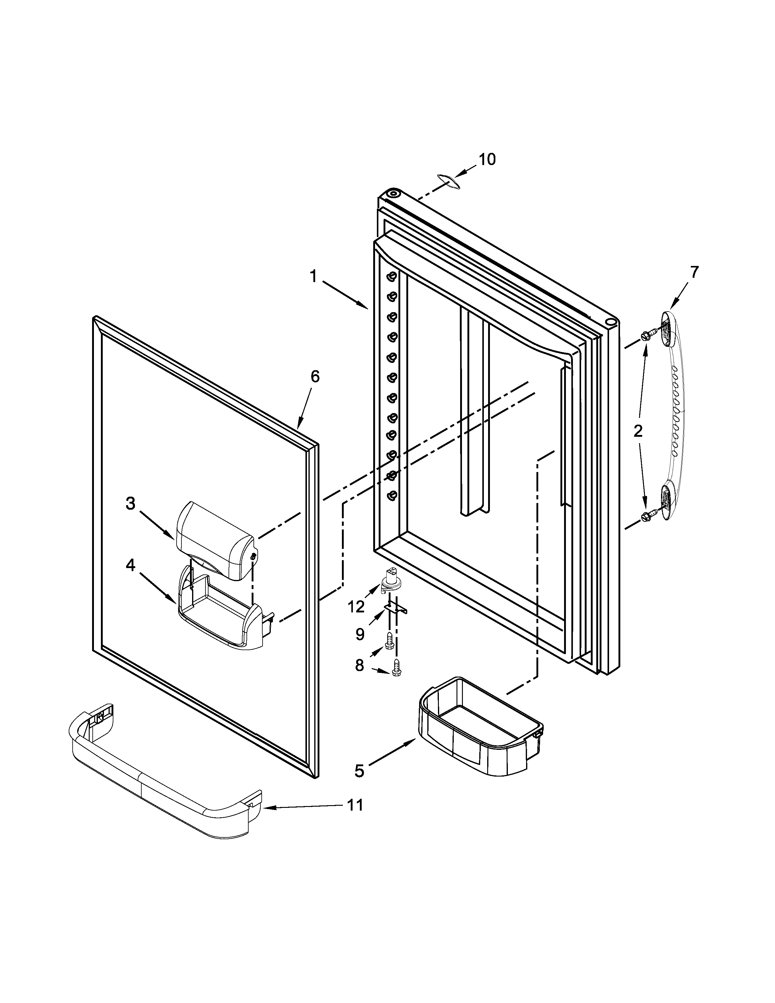 Refrigerator door parts
