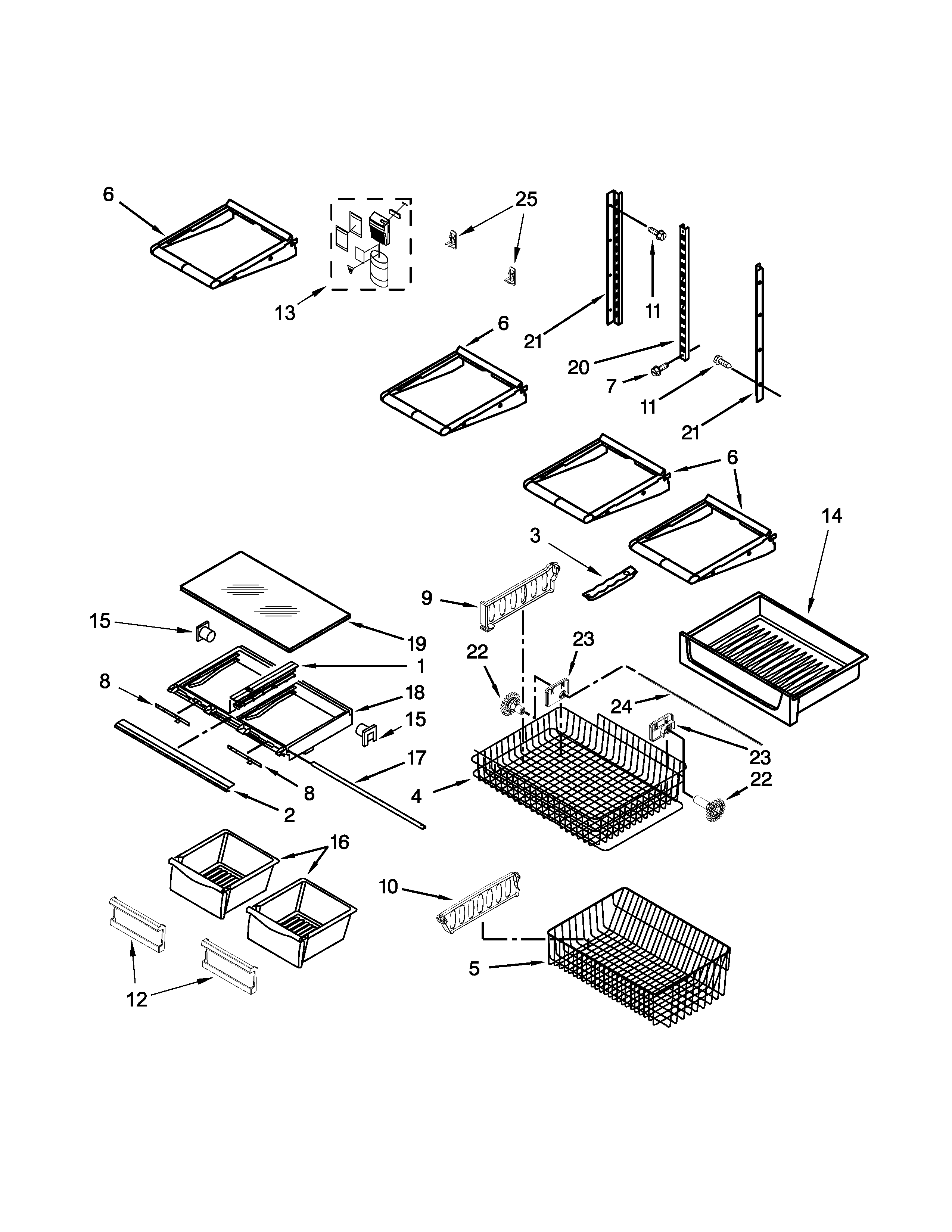 Shelf parts