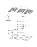 Cooktop, burner and grate parts