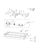 Burner box, gas valves and switch parts