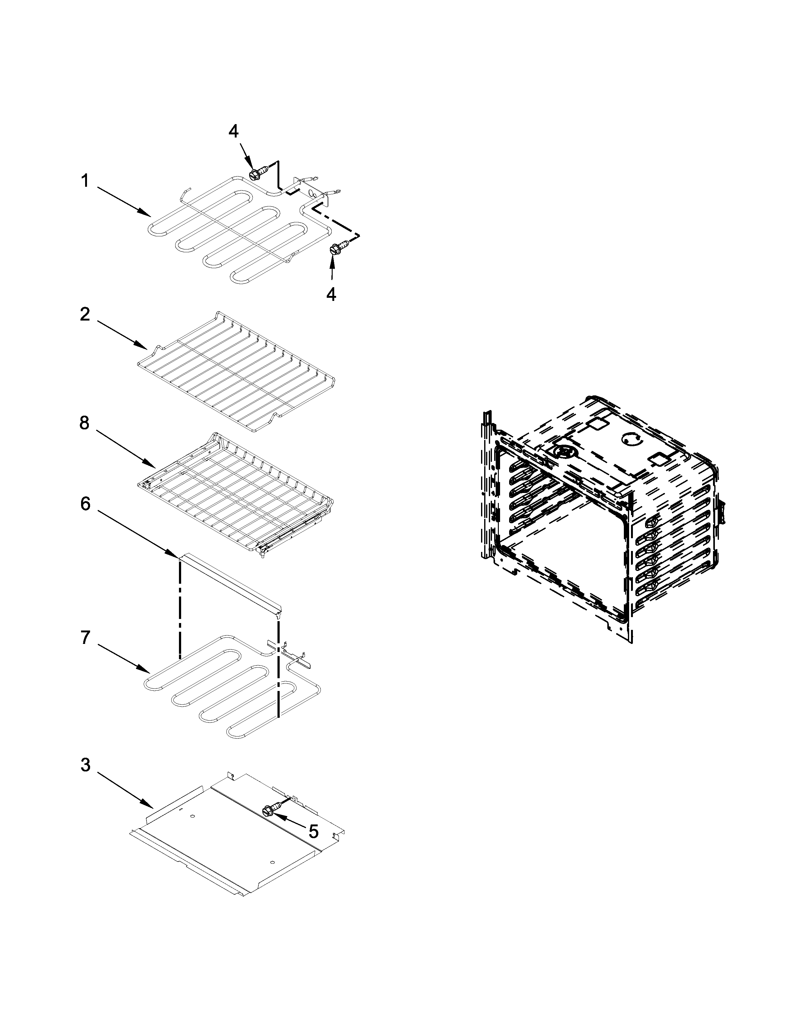 Internal oven parts