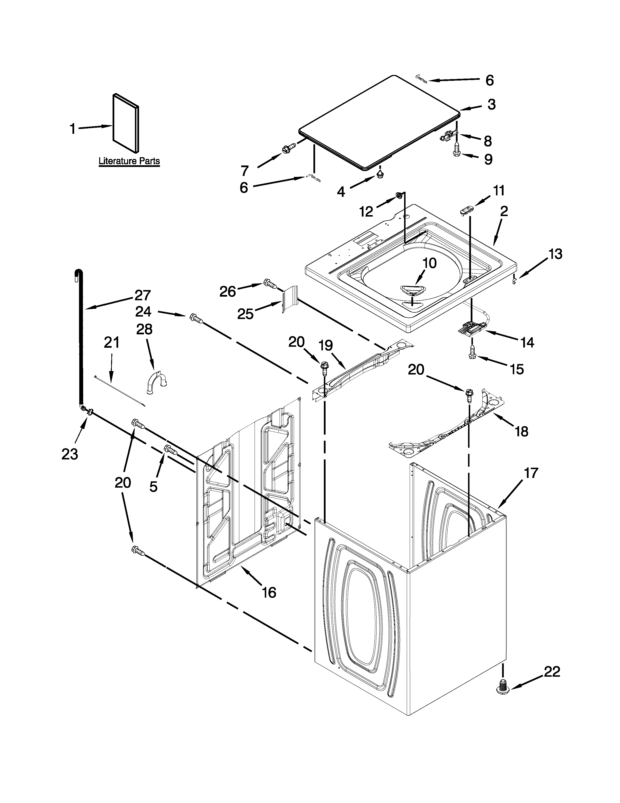 TOP AND CABINET PARTS