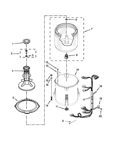 Basket and tub parts