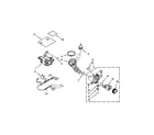 Whirlpool 3LCHW9100WQ0 pump and motor parts diagram