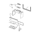 Whirlpool GMH6185XVQ2 cabinet and installation parts diagram