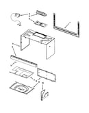Cabinet and installation parts