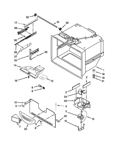 Freezer liner parts