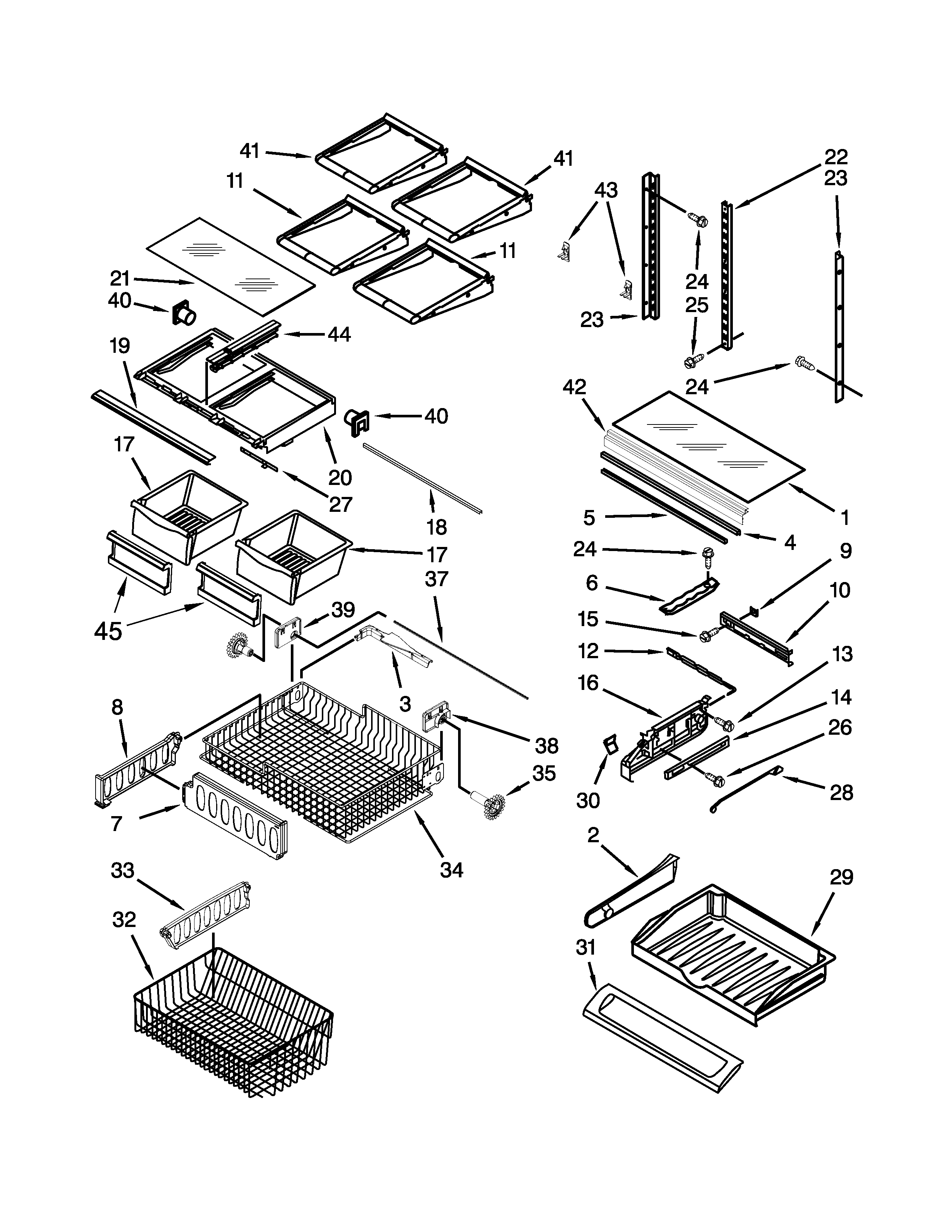 Shelf parts