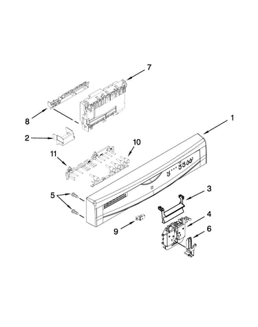 Control panel and latch parts