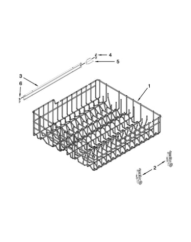 Upper rack and track parts