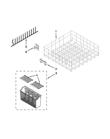 Lower rack parts