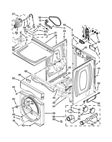 Dryer cabinet parts
