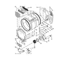 Maytag MLG20PDAGW0 bulkhead and blower parts diagram