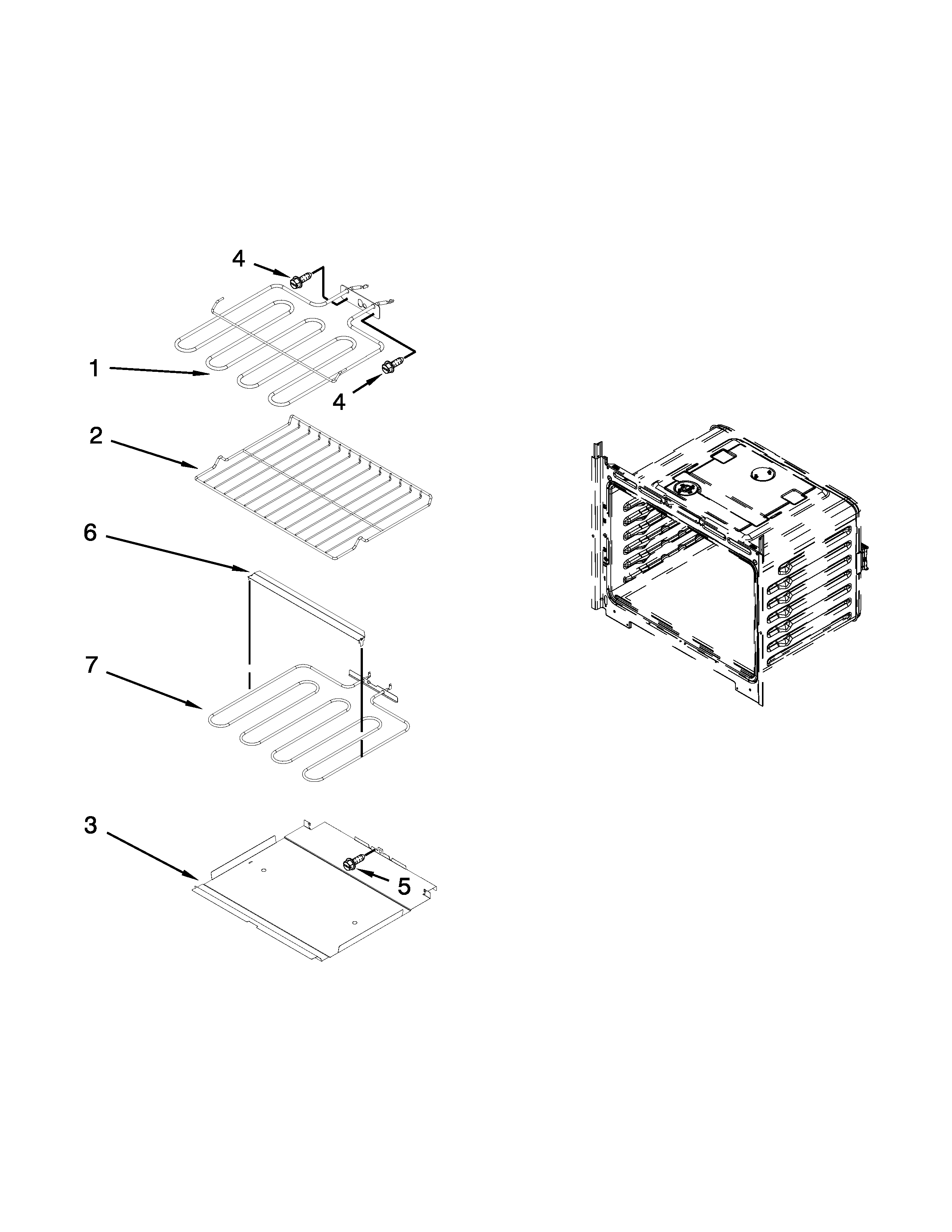 Internal oven parts